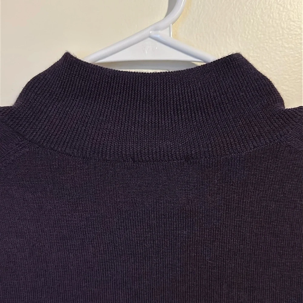 JOS A BANK Traveler Mens Merino Wool 1/4 Zip Cardigan Sweater 31608 Size L